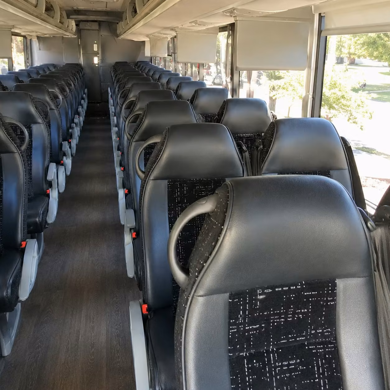 chesapeake charter bus rental interior
